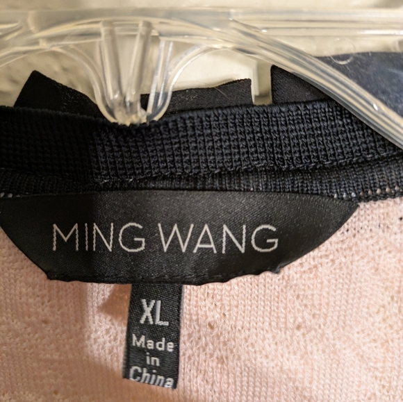 Ming Wang Pink Jacket with Black Trim Size Xl Pre-owned - Picture 5 of 7